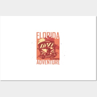 Florida Summer Adventure Surfing Bus Posters and Art